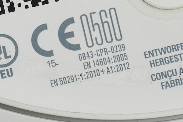 Kombinierter Rauch- und CO-Melder mit EN14604 Kennzeichnung