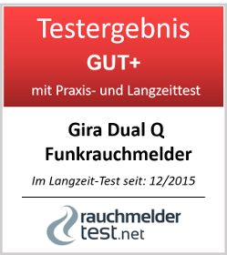 Gira Rauchwarnmelder Dual Q - vernetzbar über Funk und Draht