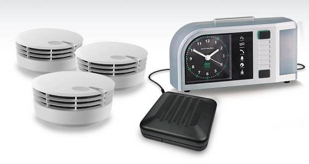 Humantechnik Rauchmelder Humantechnik Rauchmelder mit Blitzwecker und Rüttelkissen